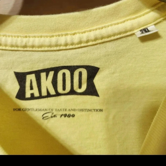 AKOO Tropical Butter Yellow Short Sleeve Graphic Tee - Picture 2 of 4